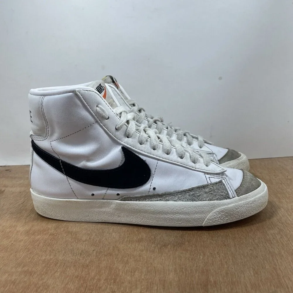 Nike Blazer Mid 77 Women Size 7.5 Vintage White Black Sneakers Shoes CZ1055-100